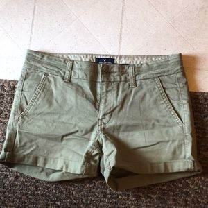 Army green shorts